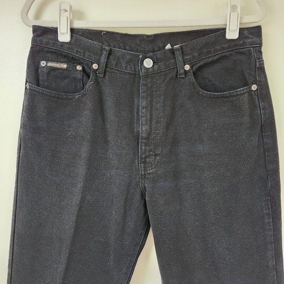 Vintage Calvin Klein High Rise Black Bootleg Jeans Size 13JR - Picture 3 of 10